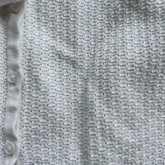 Hanna Andersson White Textured Cardigan - Size 130 - Picture 2 of 4